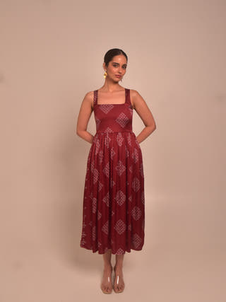 Mohna Modal Pleated Dress