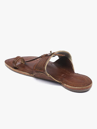Authentic Tan Men Kolhapuri Chappal