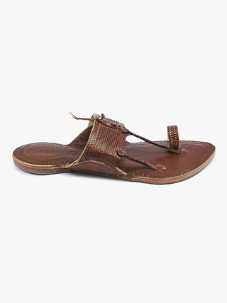 Authentic Tan Men Kolhapuri Chappal