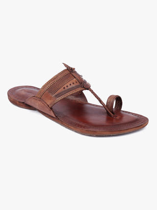 Vingate Tan Men Kolhapuri Chappal