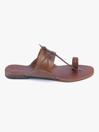 Modern Tan Men Kolhapuri Chappal