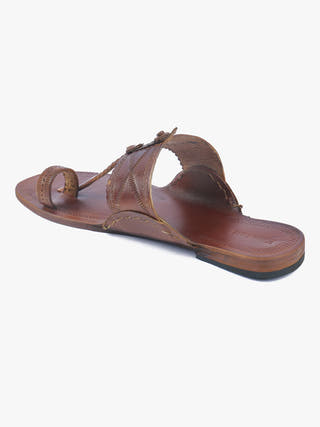 Modern Tan Men Kolhapuri Chappal