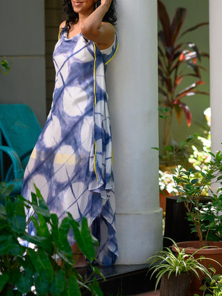 Neelam Shibori Beach Dress Blue AMAR KOSA