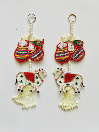 Nandini Shubh Labh Festive Decor Hangings | Set of 2