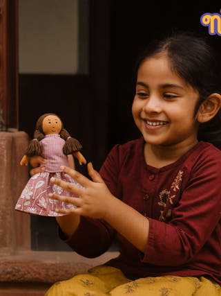 Nilah Girl Doll Classic Pink Skirt Blouse Set