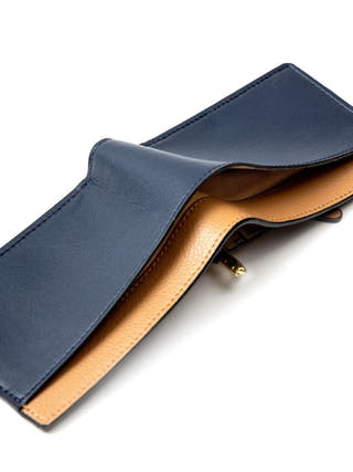 Zeus Vegan Leather Men's Wallet Navy Blue