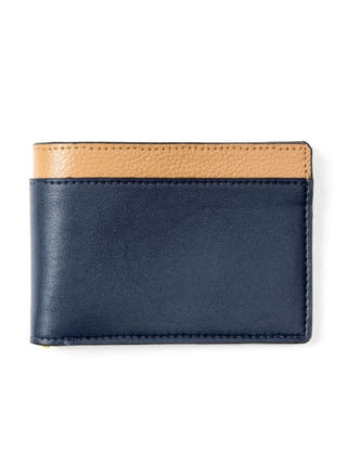 Zeus Vegan Leather Men's Wallet Navy Blue