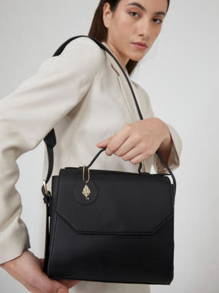 Asteria Vegan Leather Sling Black