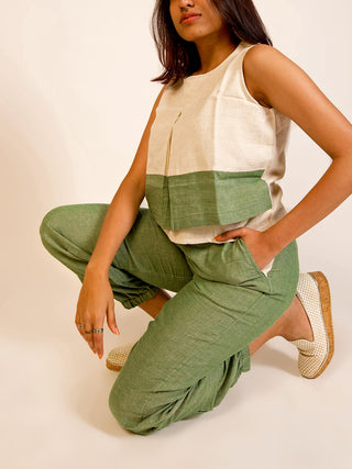 Flexi Colourblock Loungewear Olive Tari The Loom Theory
