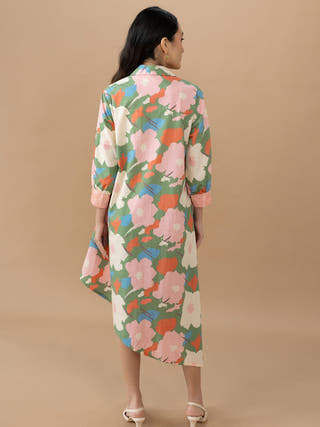 Hazel Dress | Olive Abstract Floral