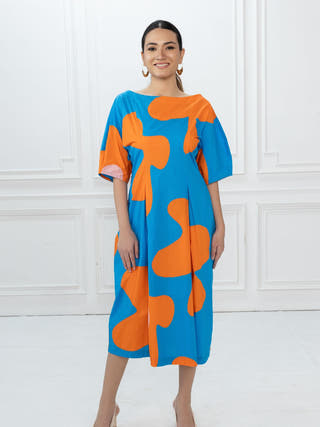 Bia Dress | Blue Bold Floral