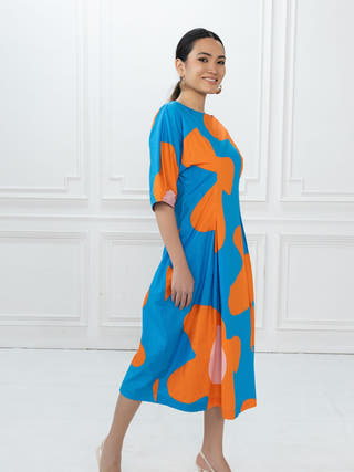 Bia Dress | Blue Bold Floral