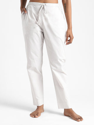 Organic Cotton & Natural Dyed Slim Fit Pants Ash Grey Livbio