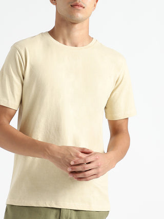 Organic Cotton & Naturally Fiber Dyed T-shirt Lemon Yellow Livbio