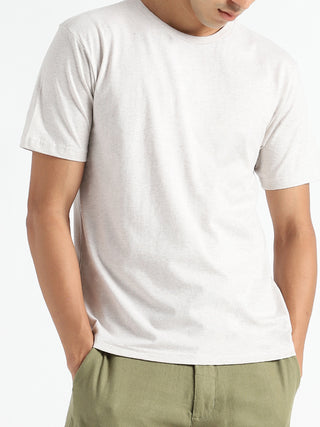 Organic Cotton & Naturally Fiber Dyed T-shirt Grey Melange Livbio
