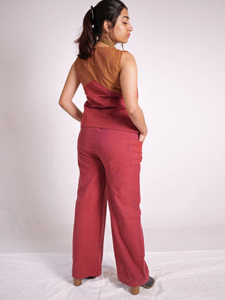 Tropical Top Pant Set Rust