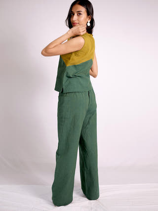Tropical Top Pant Set Green