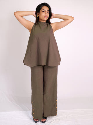 Woodlands Top Pant Set Olive