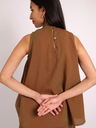 Woodlands Top Pant Set Brown