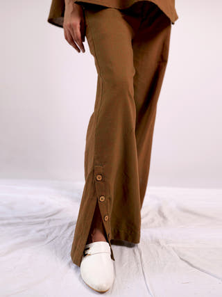 Woodlands Top Pant Set Brown