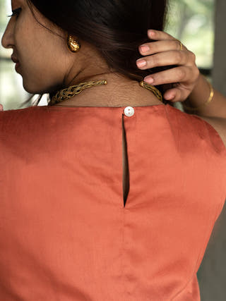 Side Slit Sunny Dress Orange