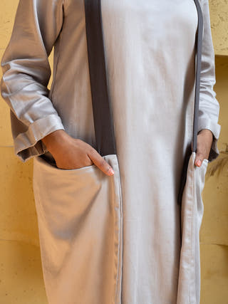 Space Shift Pocket Dress Light Grey