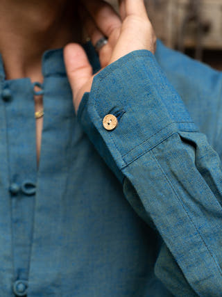 Full Sleeve Kurta Shirt Teal Green