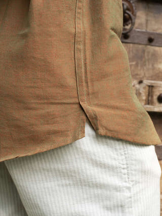 Full Sleeve Kurta Shirt Rust