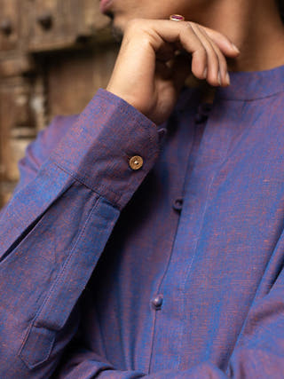 Full Sleeve Kurta Shirt Purple