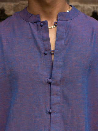 Full Sleeve Kurta Shirt Purple
