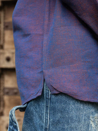 Full Sleeve Kurta Shirt Purple