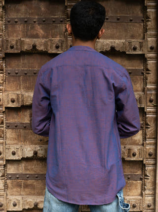 Full Sleeve Kurta Shirt Purple