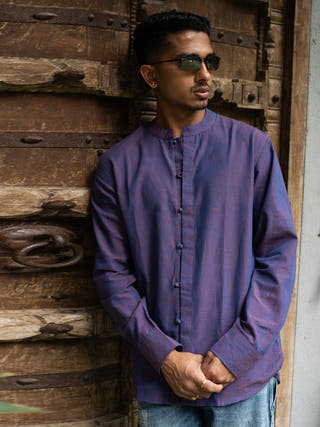 Full Sleeve Kurta Shirt Purple