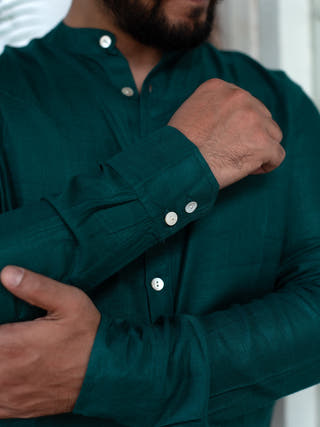 Full Sleeve Formal Shirt Forest Green