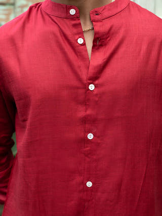 Full Sleeve Formal Shirt Christmas Red