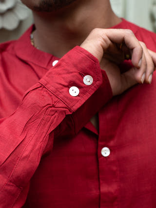 Full Sleeve Formal Shirt Christmas Red