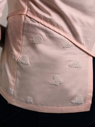 High Low Cloud Top Blush Pink