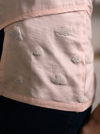 High Low Cloud Top Blush Pink