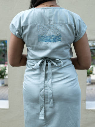 Wrap Skirt Water Set Jade Blue