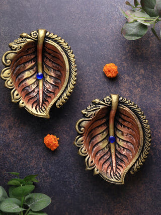 Large Peepal Diya | Set of 2