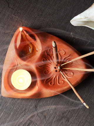 Fire Angle Designed Three in One Puja Essential