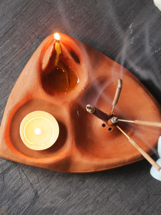 Fire Angle Plain Three in One Puja Essential