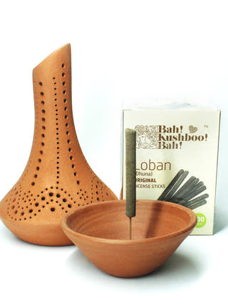 Fountain Incense Stick Stand With Pure Dhuna