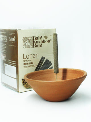 Plato Incense Stick Stand With Pure Dhuna