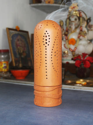 Straw Incense Stick Stand With Pure Dhuna