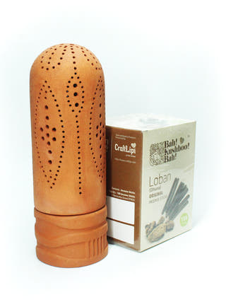 Straw Incense Stick Stand With Pure Dhuna