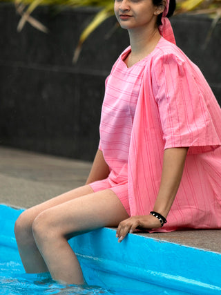 Katha Jackshorts Loungewear Pink Tari The Loom Theory