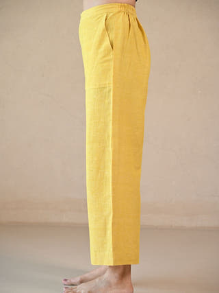 Straight-Cut Pants with Patch Pockets