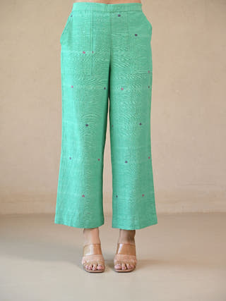 Straight-Cut Pants with Patch Pockets