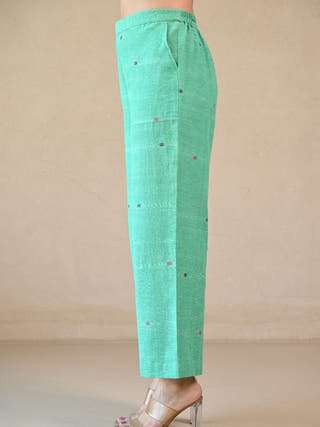 Straight-Cut Pants with Patch Pockets